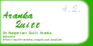 aranka quitt business card